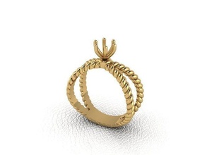 anel 407 ouro moda beleza diamante casamento jóia jóias joalheria pingente noivado casamento platina imprimível prata gema celebração argolas 3d print model - Mito3D