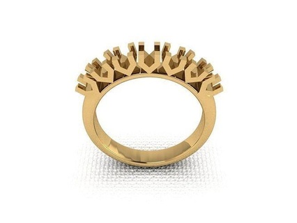 Ring 415 Gold Mode Schönheit Diamant Hochzeit Juwel Schmuck Anhänger Verlobungsring Ehe Platin druckbar Engagement Silber Feier Ringe 3d print model - Mito3D