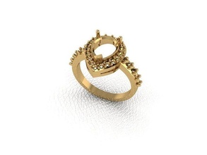 ring 42 gold fashion beauty diamond wedding jewel jewellery jewelry engagem rings 3d print model - Mito3D