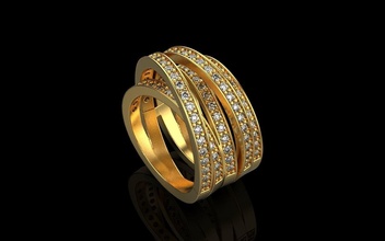 bague 4228 anneaux diamant femme mariage engagement or argent brillant vecteurs art sterling luxe bijoux bijou collier 3d print model - Mito3D