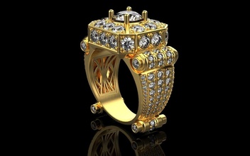 ring 4229 ringe diamant frauen hochzeit engagement gold jährlich schmuck mode silber sterling juwel platin 3d print model - Mito3D