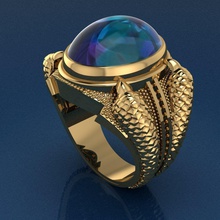 bague 42 bijoux or de l'anneau mariage la mode gem collier imprimable d'argent en diamant anneau engagem le l'engagement beauté fiançailles pendentif rhino les anneaux 3d print model - Mito3D