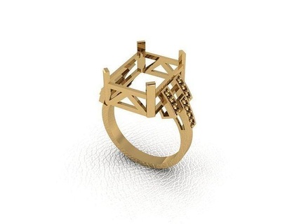 anillo 427 oro Moda belleza diamante Boda joya joyería colgante pendiente compromiso matrimonio platino imprimible plata celebracion anillos 3d print model - Mito3D