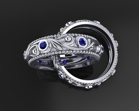 squillare 42 gioielleria lusso elegante seconlive oro argento nozze diamante orecchino braccialetto collane pendente rinoceronte bellezza moda gioiello anelli francese tagliare 3d print model - Mito3D