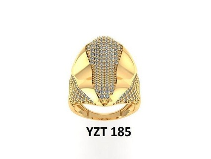 anillo 43 joyería joya Arte Boda brillante plata imprimible oro diamante compromiso zafiro Diamante colgante pendiente collar colgantes sentó bracalets esposas anillos 3d print model - Mito3D