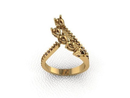 anillo 434 oro Moda belleza diamante Boda joya joyería colgante pendiente compromiso matrimonio platino imprimible plata celebracion anillos 3d print model - Mito3D