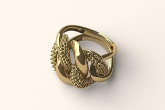 ring 43 schmuck gold silber druckbar juwel hochzeit mode platin brillant schönheit engagement saphir finger prototyp entwickeln diamant 3dprint ringe 3d print model - Mito3D