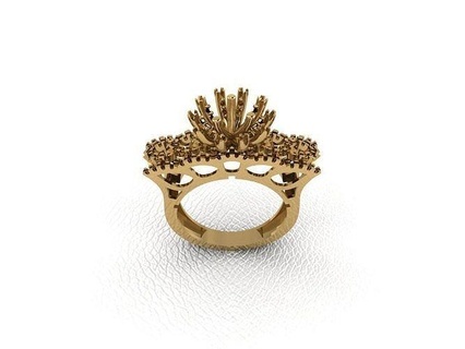 anel 435 ouro moda beleza diamante Casamento jóia jóias joalheria pingente noivado casamento platina imprimível prata gema celebração argolas 3d print model - Mito3D