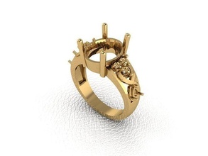 ring 43 gold fashion beauty diamond wedding jewel jewellery jewelry engagem rings 3d print model - Mito3D
