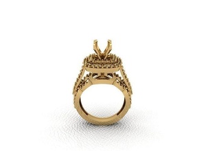 anillo 449 oro moda belleza diamante boda joya joyería colgante pendiente compromiso matrimonio platino imprimible plata celebracion anillos 3d print model - Mito3D