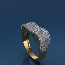 ring 44 jewelry gold fashion sterling printable beauty diamond wedding engagement silver jewellery jewel platinum gem brilliant sapphire apparel rings 3d print model - Mito3D