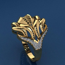 anillo de 45 la joyería oro moda sterling imprimible y belleza diamante boda el compromiso joya solitaire cad engagem los anillos 3d print model - Mito3D