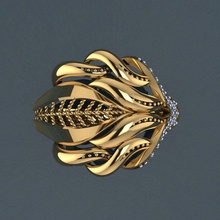 anillo 45 oro compromiso joya diamante plata joyería moda imprimible colgante pendiente collar enganchar belleza boda rinoceronte anillos 3d print model - Mito3D