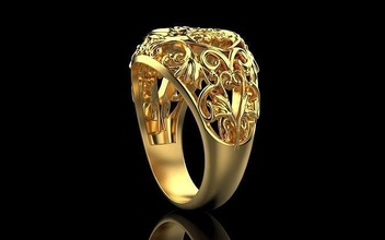 squillare 4561 anelli diamante oro argento fidanzamento nozze bianca donne uomo gioielleria stampabile gioiello gemma 3d print model - Mito3D