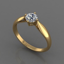 ring 45 Schmuck gem gold diamond Juwel Diamant-ring bedruckbar ist engagement Ringe 3d print model - Mito3D
