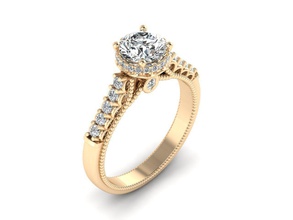 ring 45 schmuck wertvoll luxus leuchtenden gold engagement diamant mode juwel hochzeit druckbar ringe victoria viktorianisch stil vintag 3d print model - Mito3D