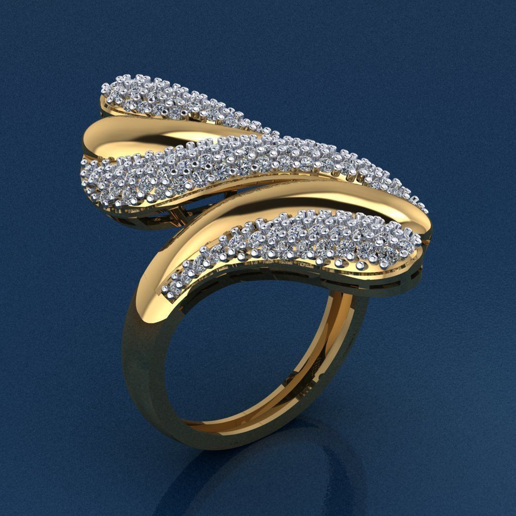 bague 46 or bijoux mariage gemme brillant engagement argent diamant engager mode bijou imprimable bracelet engagem collier pendentif anneaux 3D print model - Mito3D