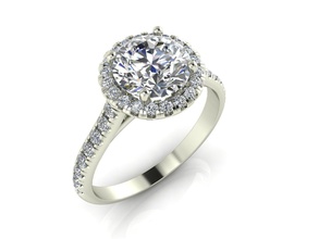 ring 46 gold hochzeit schmuck ringe engagement diamant mode juwel druckbar tiffany co heiligenschein silber verragio luxus band 3d print model - Mito3D