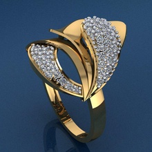 anillo de 47 la joyería oro plata brillante gem moda boda diamante imprimible y belleza joya compromiso diamant el los anillos rhino 3d print model - Mito3D
