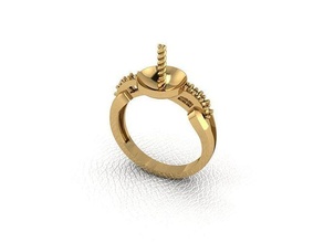 ring 48 gold fashion beauty diamond wedding jewel jewellery jewelry engagem rings 3d print model - Mito3D