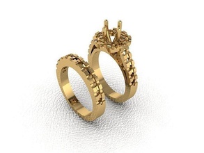squillare 48 oro moda bellezza diamante nozze gioiello gioielleria pendente anello fidanzamento matrimonio platino stampabile argento gemma celebrazione anelli 3d print model - Mito3D