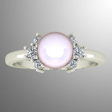 anello 48 gioielli luminose preziosi oro accessorio argento di diamanti con perla diamante la gioiello 3d brillante d'oro moda lusso anelli 3d print model - Mito3D