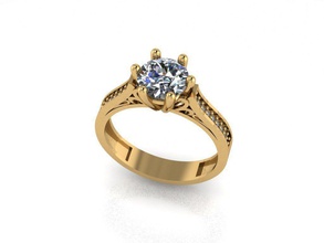anel de 4 m jóias ouro casamento gem o engajamento jóia printable diamante engagem da forma brilhantes moda beleza noivado diamant brillant solitair anéis 3d print model - Mito3D