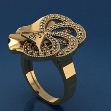 50 yüzük takı altın moda güzellik elmas düğün yüzüğü mücevher parlayan gem kolye Gümüş yazdırılabilir nişan cad 3d print model - Mito3D