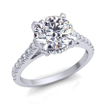 luxus schick ring 50 juwel hochzeit engagement schmuck druckbar diamant silber gold engagem mode sterling schönheit halskette cad ringe 3d print model - Mito3D