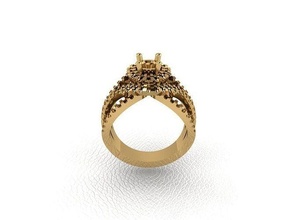 anel 507 ouro moda beleza diamante Casamento jóia jóias joalheria pingente noivado casamento platina imprimível prata gema celebração 3d print model - Mito3D
