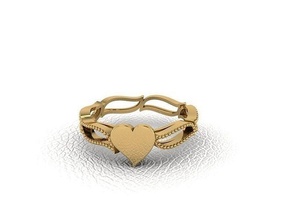 ring 51 gold fashion beauty diamond wedding jewel jewellery jewelry engagem rings 3d print model - Mito3D