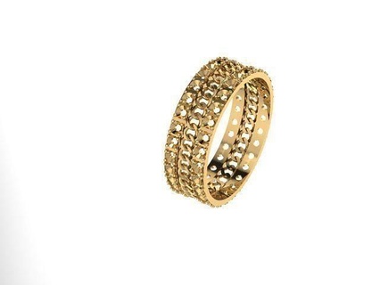 ring 51 jewelry gold diamond rings 3d print model - Mito3D