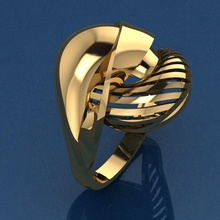 l'anneau 5 bijoux or anneau de mode beauté bague en diamant mariage joyau gem cad d'argent la les anneaux le l'engagement rhino pendentif collier 3d print model - Mito3D
