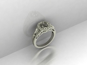 ring 51 jewelry diamond jewel gold gem jewellery engagement ladies sapphire topaz amethyst wedding precious lapidary gemstone necklace stone garnet rings 3d print model - Mito3D