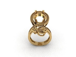 anel 52 ouro moda beleza diamante Casamento jóia jóias joalheria pingente noivado casamento platina imprimível prata gema celebração 3d print model - Mito3D