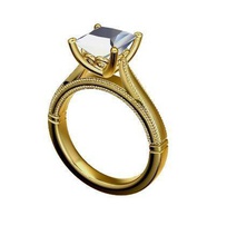 anel 52 ouro joalheria brilhando luxo precioso jóia brilhante gema diamante imprimível noivado moda beleza roupa argolas 3d print model - Mito3D