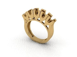ring 52 gold fashion beauty diamond wedding jewel jewellery jewelry engagem rings 3d print model - Mito3D