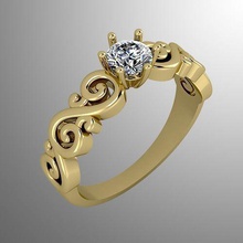 ring 53 jewelry gold luxury precious fashion gem jewel brilliant diamond 3d jewellery engagement rings 3d print model - Mito3D