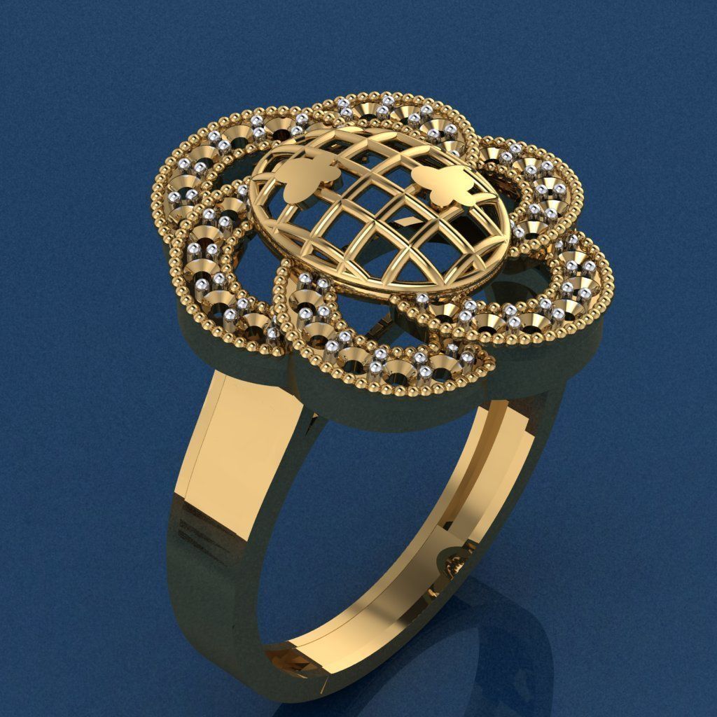 anillo 53 oro joyería joya imprimible colgante pendiente boda brillante plata enganchar collar diamante compromiso moda canalla belleza anillos 3D print model - Mito3D