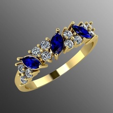 bague 53 bijoux précieux or gemme argent imprimable bijou brillant diamant mariage mode doigt sterling saphir anneaux rubis 3d print model - Mito3D