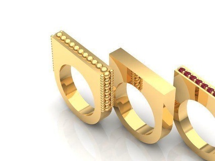 Ring 54 Schmuck Gold Silber druckbar Diamant Juwel Hochzeit Sterling Mode Platin Halskette Kleidung Ringe 3d print model - Mito3D