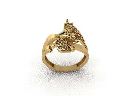 Ring 545 Gold Mode Schönheit Diamant Hochzeit Juwel Schmuck Anhänger Verlobungsring Ehe Platin druckbar Engagement Silber Feier Ringe 3d print model - Mito3D