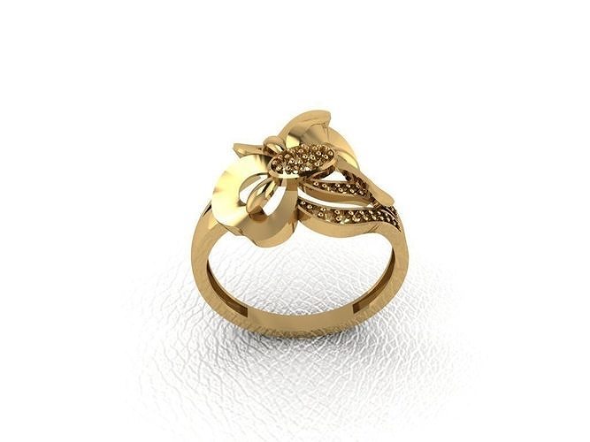 bague 551 or mode beauté diamant mariage bijou bijoux pendentif fiançailles platine imprimable engagement argent gemme fête anneaux 3D print model - Mito3D