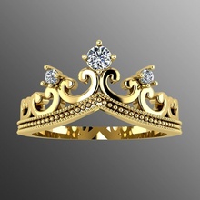 anillo n 55 joyería joya oro lujo brillante imprimible plata diamante zafiro anillos 3d diamante platino rubí accesorio moda 3d print model - Mito3D