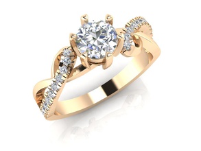55 yüzük takı altın düğün gem Gümüş parlak elmas beyaz moda yeni ücretsiz bant nişan yüzüğü parlayan lüks mücevher 3d print model - Mito3D
