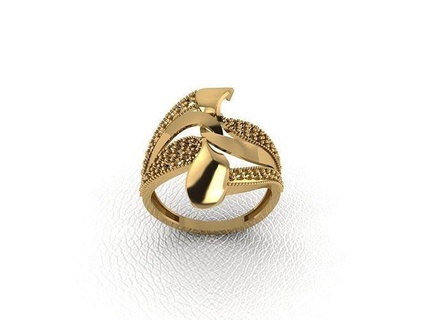 Ring 554 Gold Mode Schönheit Diamant Hochzeit Juwel Schmuck Anhänger Verlobungsring Ehe Platin druckbar Engagement Silber Feier Ringe 3d print model - Mito3D