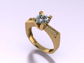 yüzük 55 m takı altın moda sterling yazdırılabilir güzellik elmas düğün yüzüğü nişan mücevher platin Gümüş gem parmak kolye prototipleme parlak 3d print model - Mito3D
