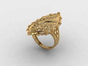 anillo 5 filigrana hoja oro moda libra esterlina imprimible belleza diamante boda compromiso joya joyería solitario vendimia canalla enganchar zafiro brazalete anillos 3d print model - Mito3D