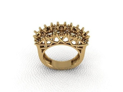 bague 580 or mode beauté diamant mariage bijou bijoux pendentif fiançailles platine imprimable engagement argent gemme fête anneaux 3d print model - Mito3D