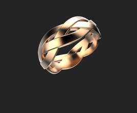 ring 58 jewelry fashion gold silver jewel printable jewellery woman female 3d rings 3d print model - Mito3D
